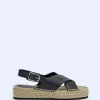 Adolfo Dominguez Zapatos>Alpargata En Yute Y Piel Negro
