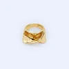 Adolfo Dominguez Bisutería>Anillo En Zinc Motivo Torsion Dorado