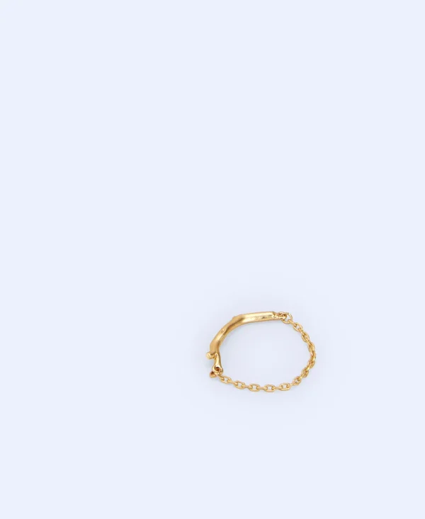 Adolfo Dominguez Bisutería>Anillo Ramas Metalicas Dorado