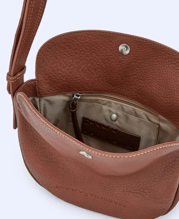 Adolfo Dominguez Bolsos>Bandolera Mediana En Material Reciclado Marron