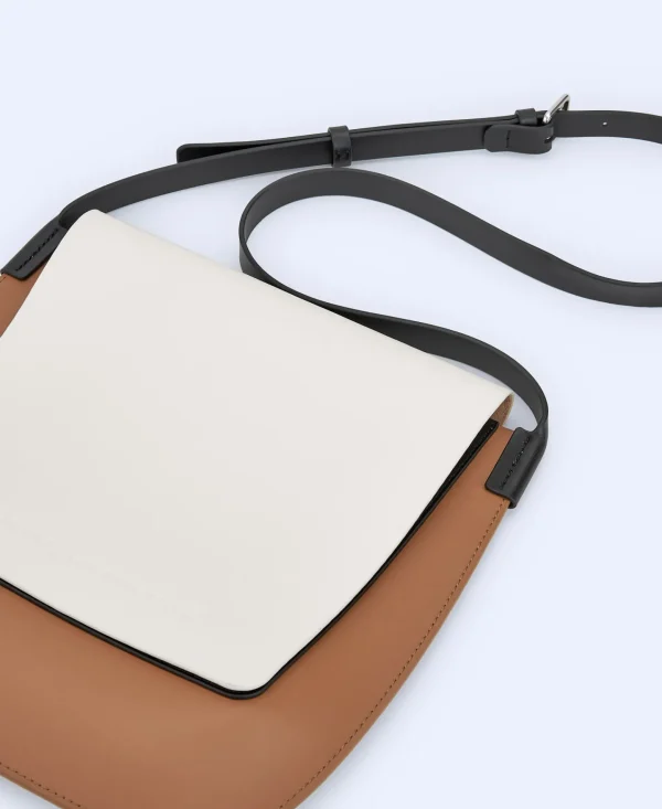 Adolfo Dominguez Bolsos>Bandolera Mediana En Piel Vaqueta Multicolor