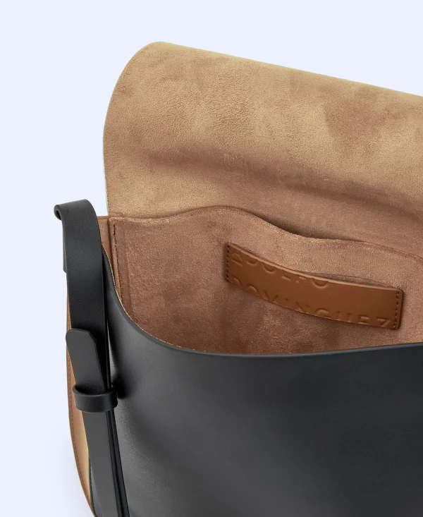 Adolfo Dominguez Bolsos>Bandolera Mediana En Piel Vaqueta Multicolor