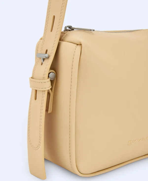 Adolfo Dominguez Bolsos>Bandolera Mediana En Poliester Reciclado Amarillo Claro