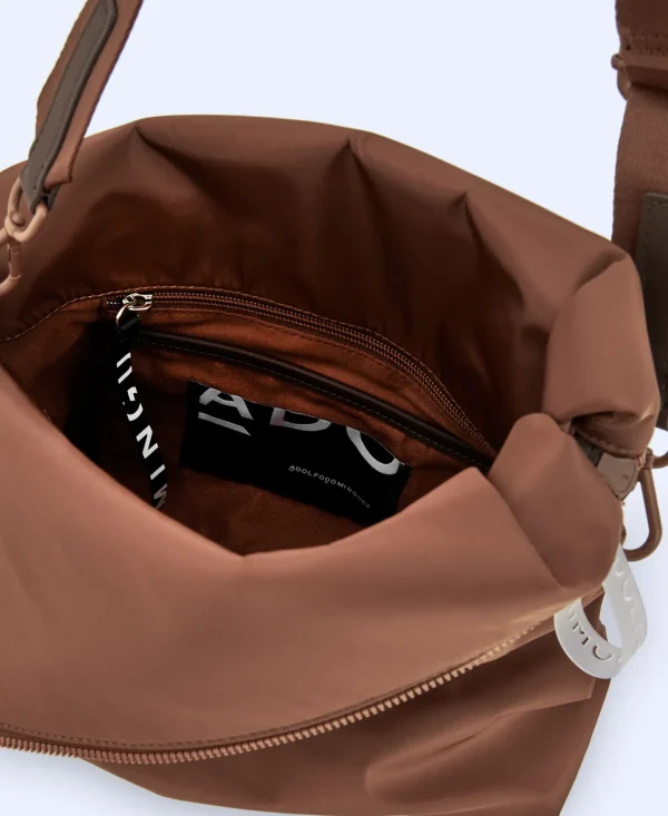 Adolfo Dominguez Bolsos>Bandolera Mediana Materiales Reciclados Marron