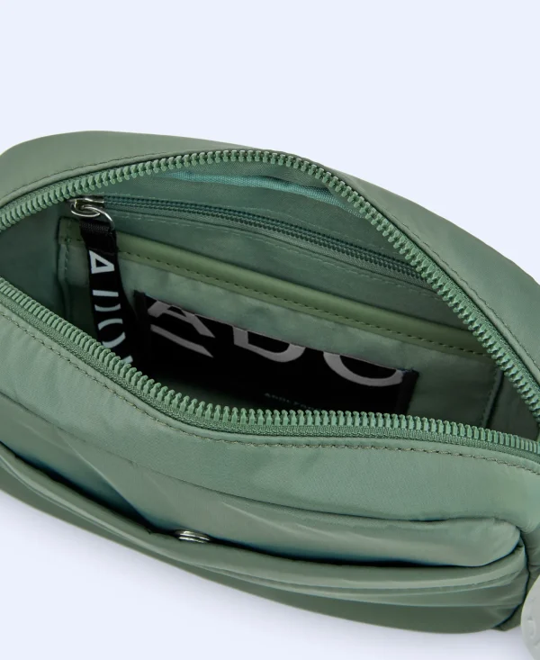 Adolfo Dominguez Bolsos>Bandolera Pequena Con Bolsillos Verde Claro