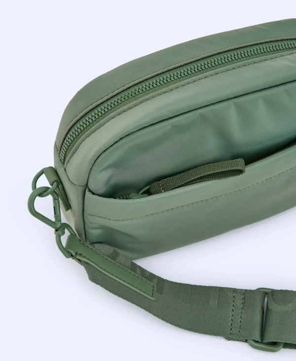 Adolfo Dominguez Bolsos>Bandolera Pequena Con Bolsillos Verde Claro