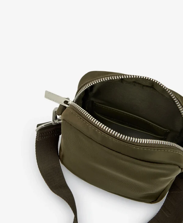 Adolfo Dominguez Bolsos>Bandolera Pequena Cremallera Metalica Caqui
