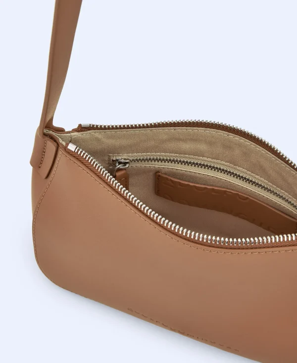 Adolfo Dominguez Bolsos>Bandolera Pequena De Piel Vaqueta Cuero