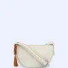 Adolfo Dominguez Bolsos>Bandolera Pequena En Material Reciclado Blanco Roto