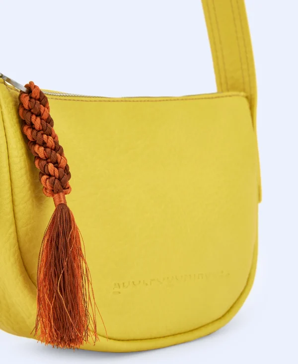 Adolfo Dominguez Bolsos>Bandolera Pequena En Material Reciclado Amarillo