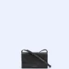 Adolfo Dominguez Bolsos>Bandolera Pequena En Piel Vaqueta Negro