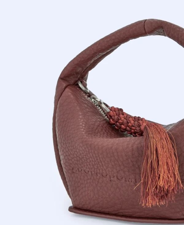 Adolfo Dominguez Bolsos>Bandolera Pequena En Poliester Reciclado Marron