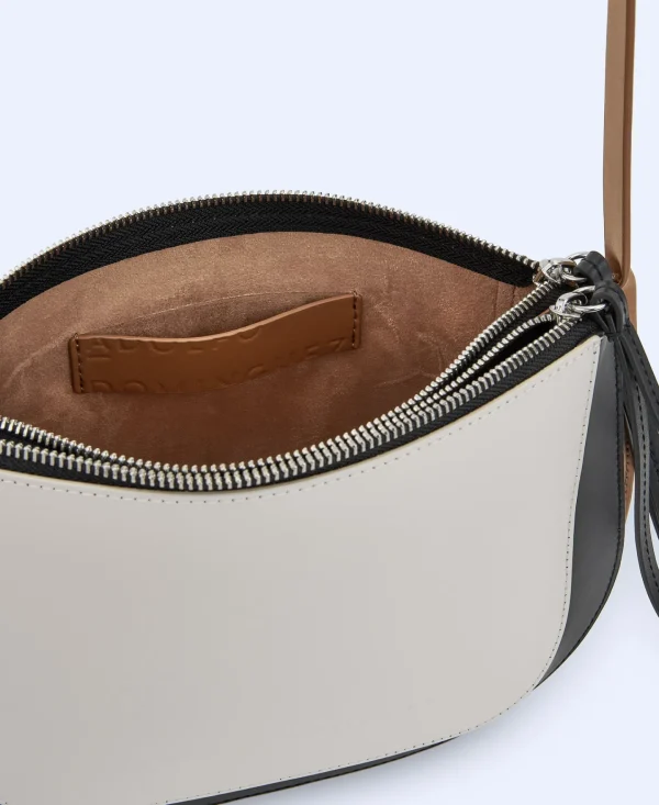 Adolfo Dominguez Bolsos>Bandolera Tricolor En Piel Vaqueta Multicolor