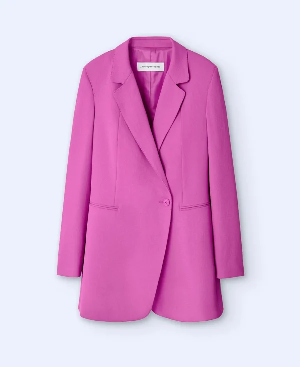Adolfo Dominguez Blazer>Blazer Larga Y Entallada Rosa