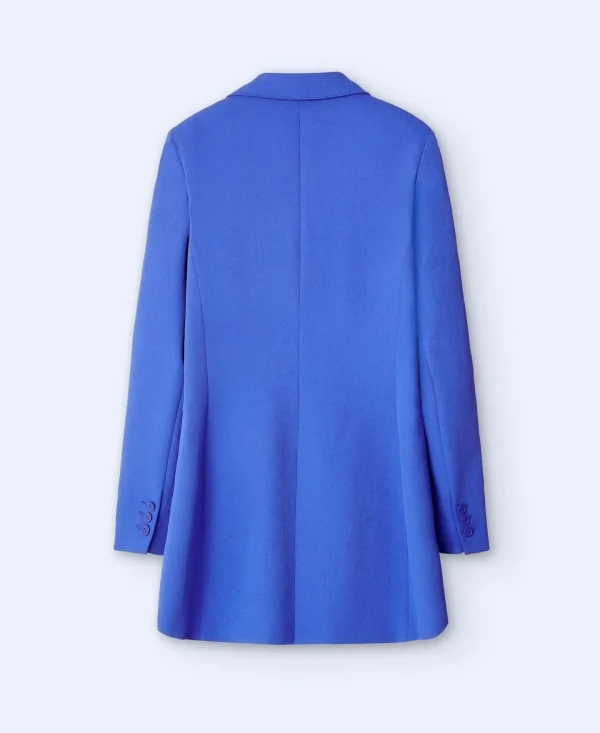 Adolfo Dominguez Blazer>Blazer Larga Y Entallada Azul