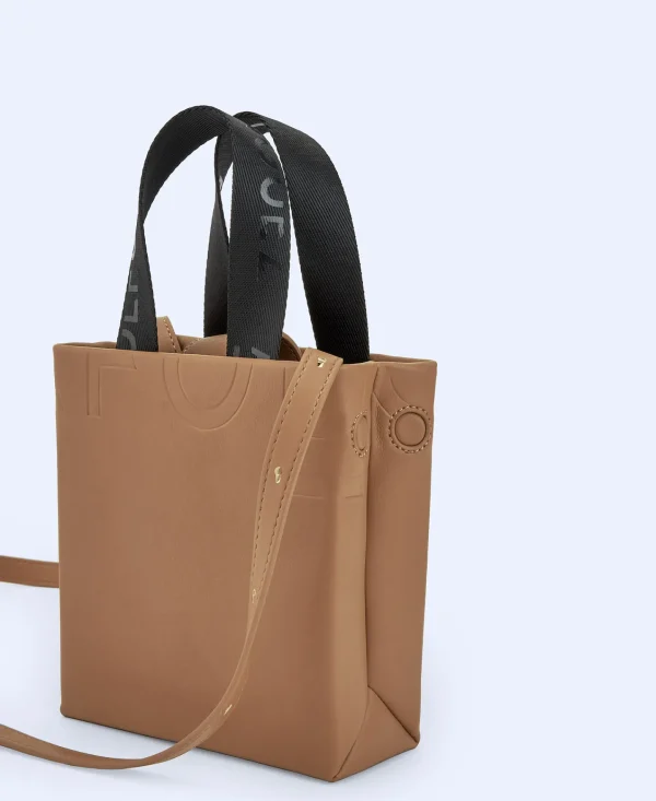 Adolfo Dominguez Bolsos>Bolsa Mini En Material Reciclado Cuero Claro