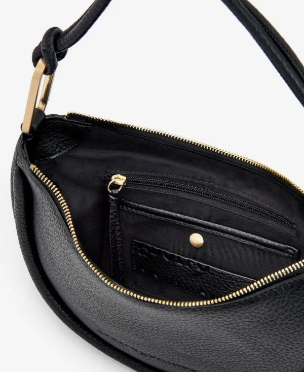 Adolfo Dominguez Bolsos>Bolso Baguette En Poliuretano Reciclado Negro