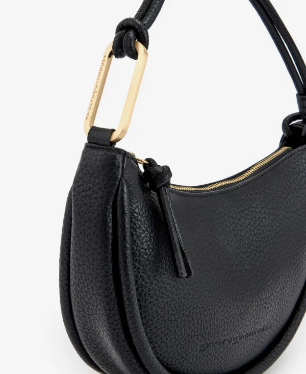 Adolfo Dominguez Bolsos>Bolso Baguette En Poliuretano Reciclado Negro