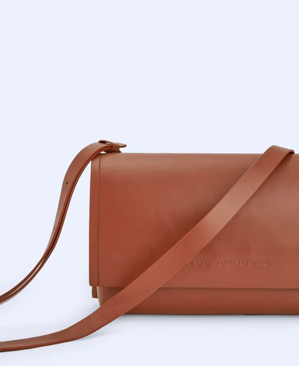 Adolfo Dominguez Bolsos>Bolso Baguette Made In Spain En Piel Teja
