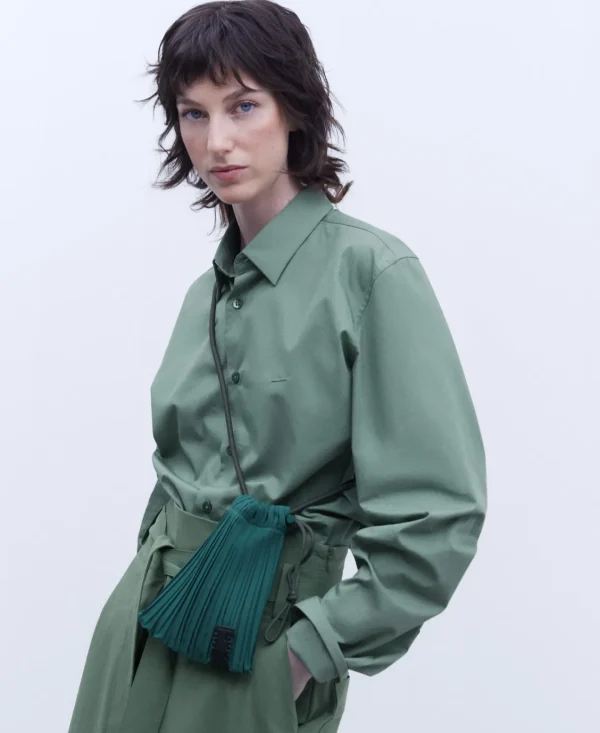 Adolfo Dominguez Accesorios Movil>Bolso Portamovil En Crinkle Verde
