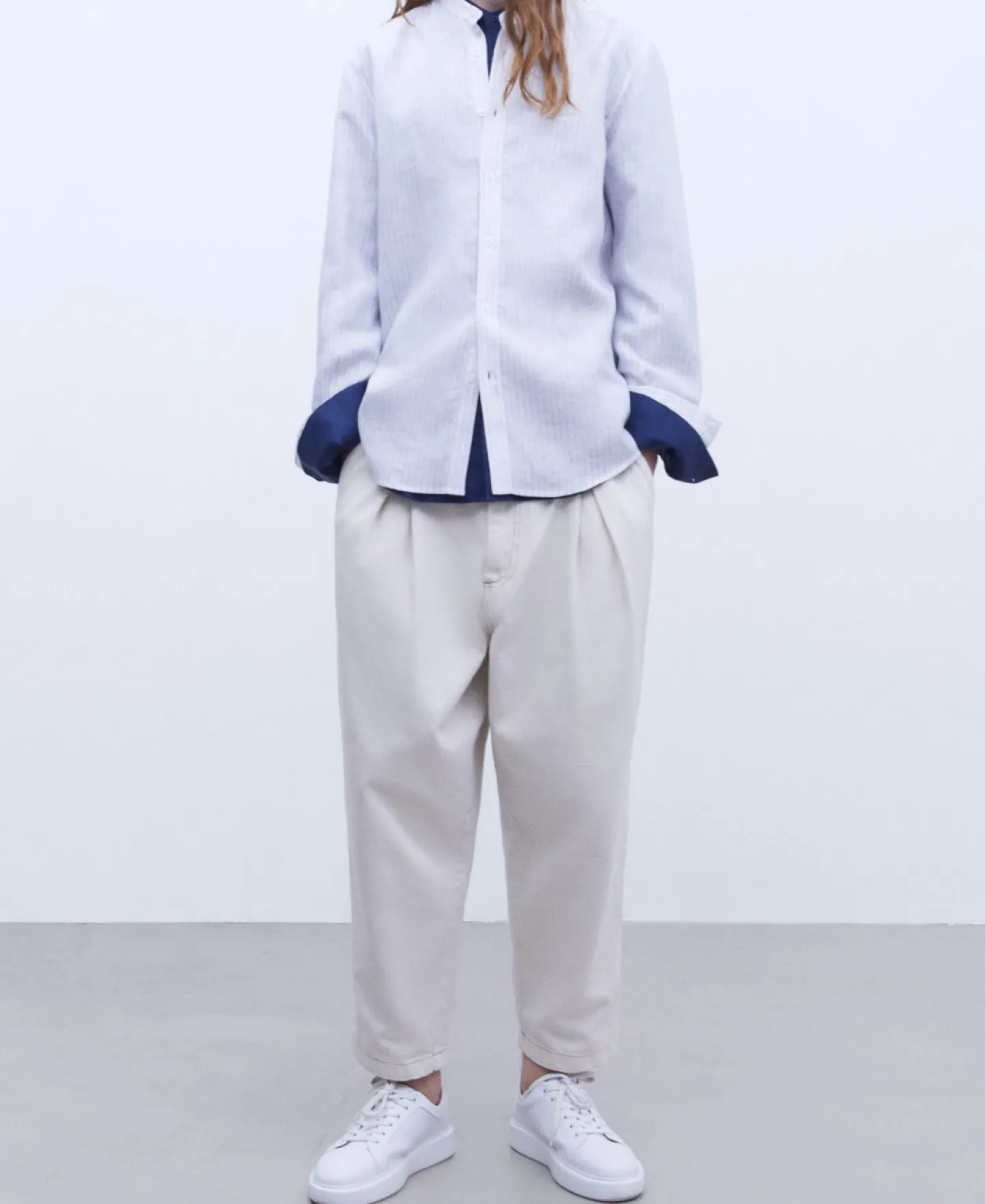 camisa_cuello_mao_en_lino_1-4.webp Adolfo Dominguez Camisas>Camisa Cuello Mao En Lino Europeo Rayas Blanco/Azul