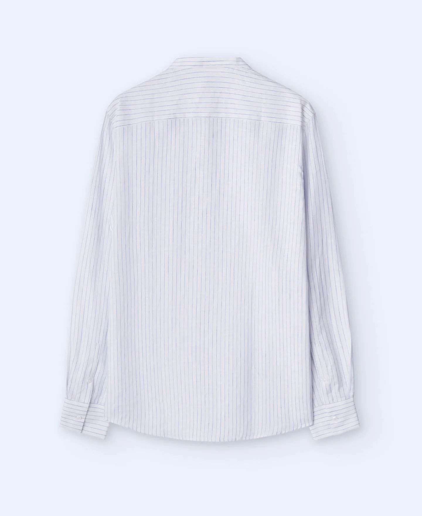 camisa_cuello_mao_en_lino_5-4.webp Adolfo Dominguez Camisas>Camisa Cuello Mao En Lino Europeo Rayas Blanco/Azul