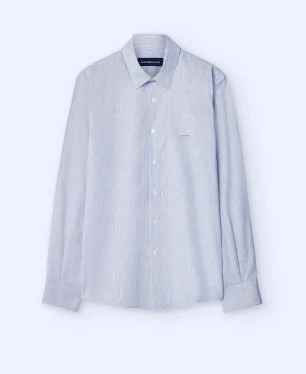 Adolfo Dominguez Camisas>Camisa Cuello Solapa Rayas Blanco/Gris