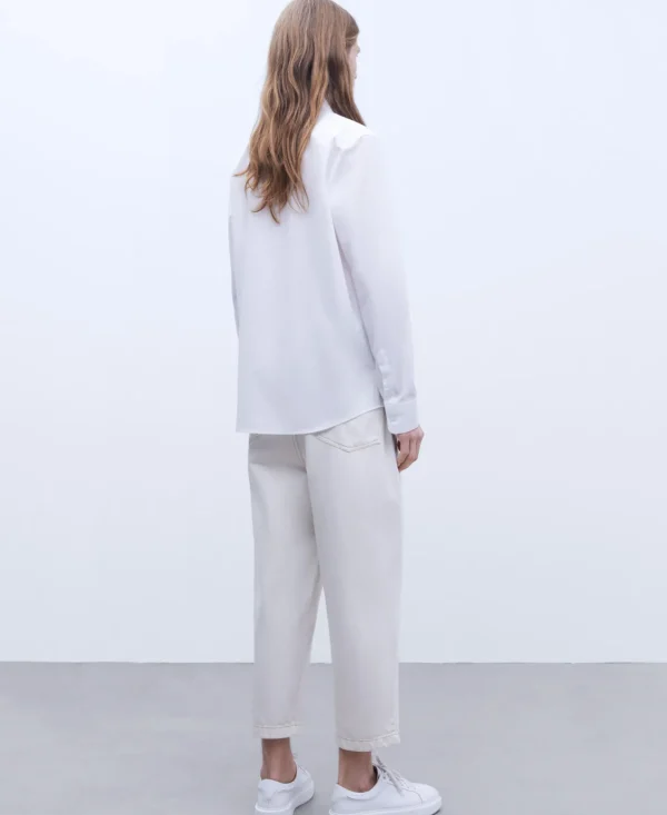 Adolfo Dominguez Camisas>Camisa En Algodon Organico Blanco