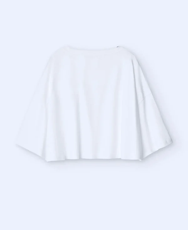 Adolfo Dominguez Camisetas>Camiseta Con Corazon En Relieve Blanco