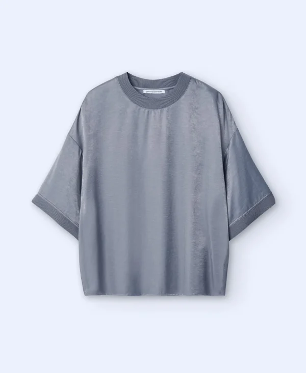 Adolfo Dominguez Camisetas>Camiseta De Manga Corta Gris