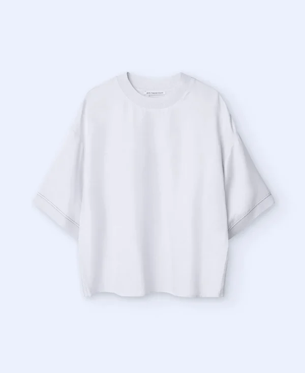 Adolfo Dominguez Camisetas>Camiseta De Manga Corta Crema