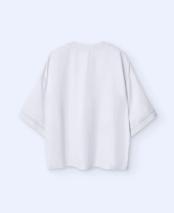 Adolfo Dominguez Camisetas>Camiseta De Manga Corta Crema