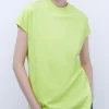 Adolfo Dominguez Camisetas>Camiseta En Algodon Verde Pistacho