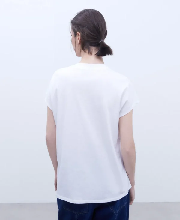 Adolfo Dominguez Camisetas>Camiseta En Algodon Blanco