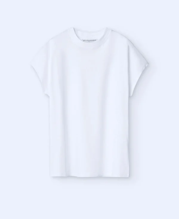 Adolfo Dominguez Camisetas>Camiseta En Algodon Blanco