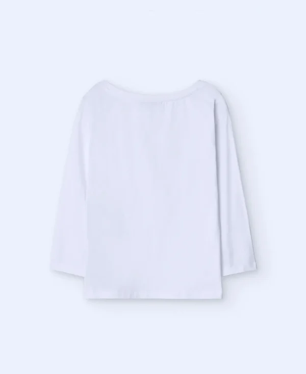 Adolfo Dominguez Camisetas>Camiseta Fluida De Manga Larga Blanco