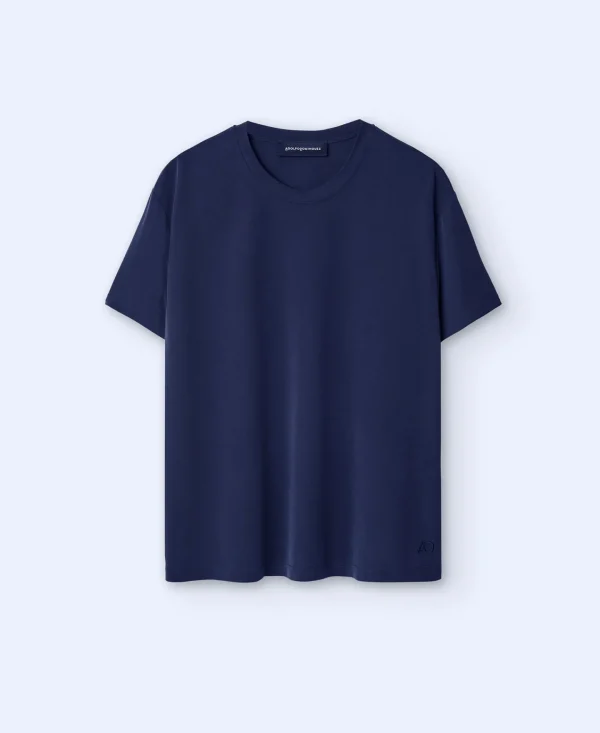 Adolfo Dominguez Camisetas Y Polos>Camiseta Oversize En Modal Negro
