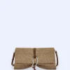 Adolfo Dominguez Bolsos>Cartera De Mano En Tejido Trenzado Natural