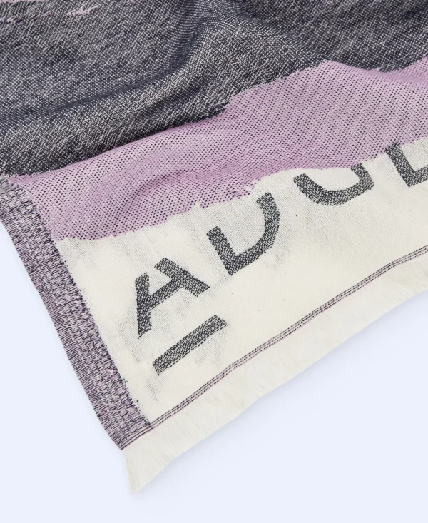 Adolfo Dominguez Foulares>Chal Estampado Con Flecos En Algodon Azul Estampado