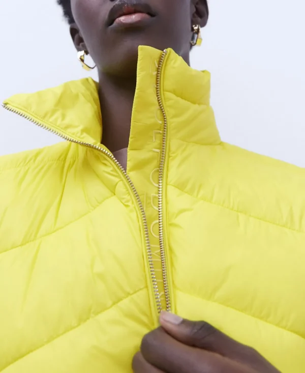 Adolfo Dominguez Abrigos Y Chaquetas>Chaleco Acolchado Entallado Amarillo Oscuro