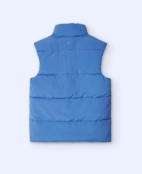 Adolfo Dominguez Abrigos Y Chaquetas>Chaleco Acolchado Reversible En Nailon Azul Matisse