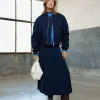 Adolfo Dominguez Abrigos Y Chaquetas>Chaqueta Bomber Acolchada Azul Oscuro