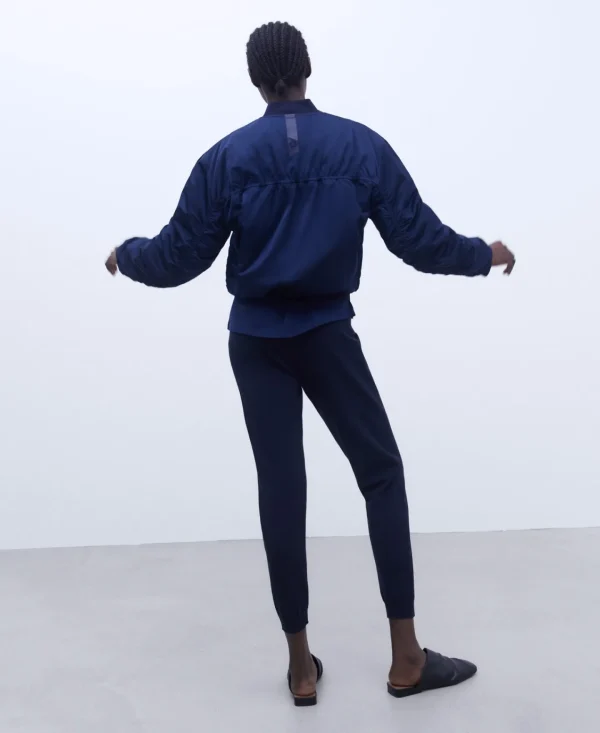 Adolfo Dominguez Abrigos Y Chaquetas>Chaqueta Bomber Acolchada Azul Oscuro