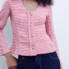 Adolfo Dominguez Abrigos Y Chaquetas>Chaqueta Con Cuello En U Rosa