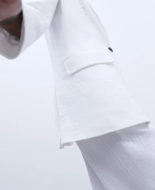 Adolfo Dominguez Blazer>Chaqueta Sastre En Algodon Blanco Natural
