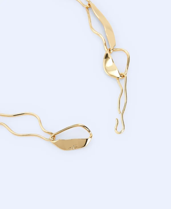 Adolfo Dominguez Bisutería>Collar Eslabones En Zinc Dorado