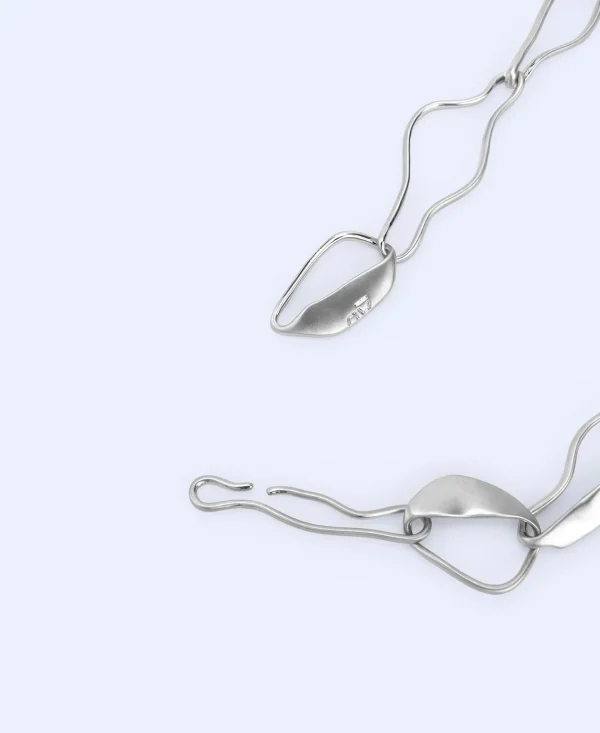 Adolfo Dominguez Bisutería>Collar Eslabones En Zinc Plata