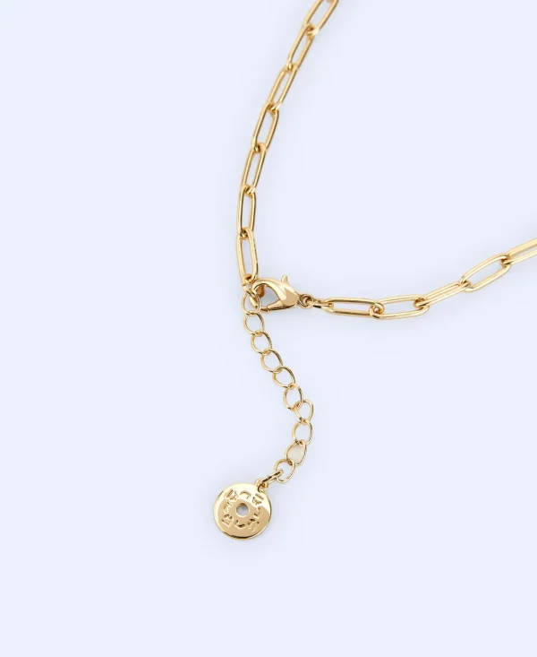 Adolfo Dominguez Bisutería>Collar Metalico Eslabones De Autor Dorado