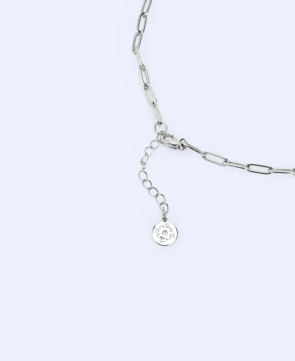 Adolfo Dominguez Bisutería>Collar Metalico Eslabones De Autor Plateado
