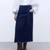 Adolfo Dominguez Faldas>Falda Denim Midi Azul Denim